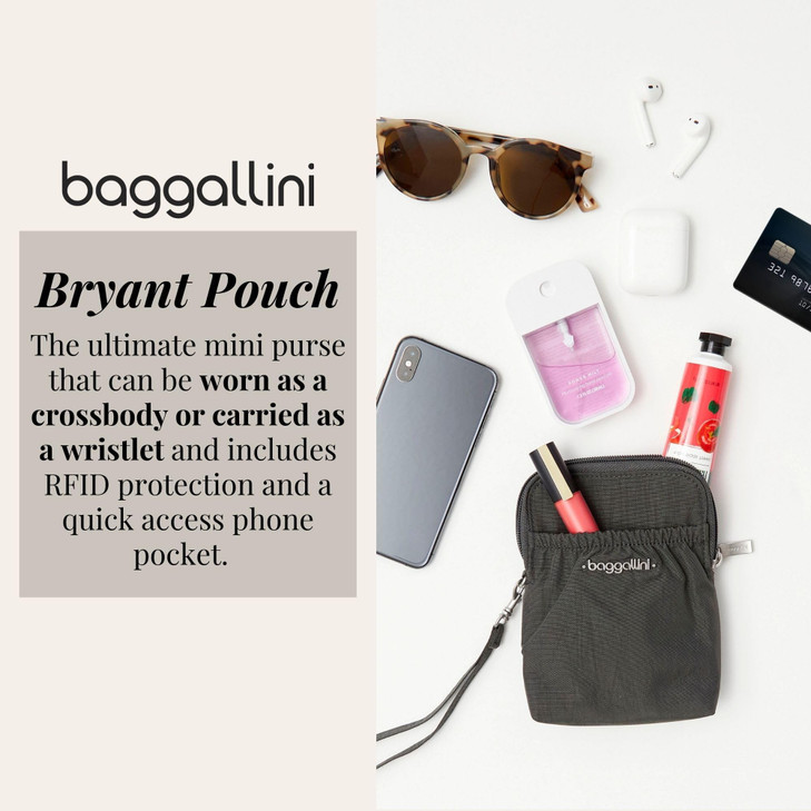 Baggallini womens Bryant Pouch With Rfid Handbags, Portobello, One Size US