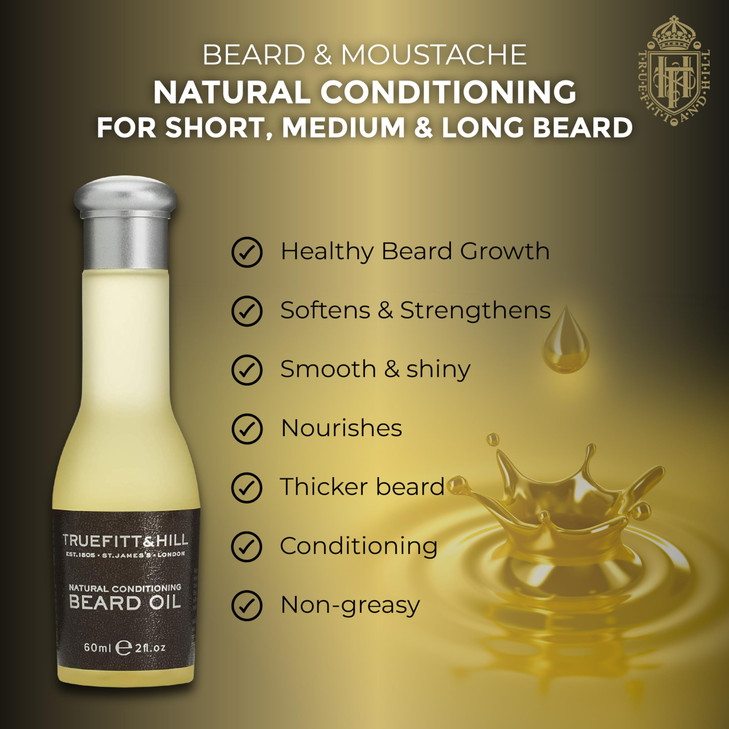 Truefitt & Hill Natural Conditioning Beard Oil, 60ml