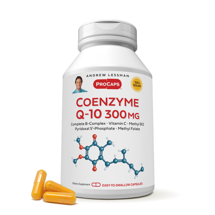 ANDREW LESSMAN Coenzyme Q-10 300 mg 60 Capsules - Essential for Energy Production and Optimum Key Organ Function, Anti-Oxidant Support, Depleted by A