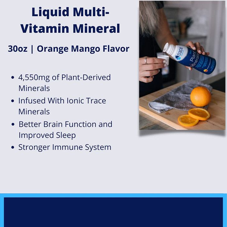 Trace Minerals Liquid Multi Vitamin-Mineral - Liquid Vitamin Supplement for Daily Health Support - Energy Support - Bone Health - Gluten-Free - Orang