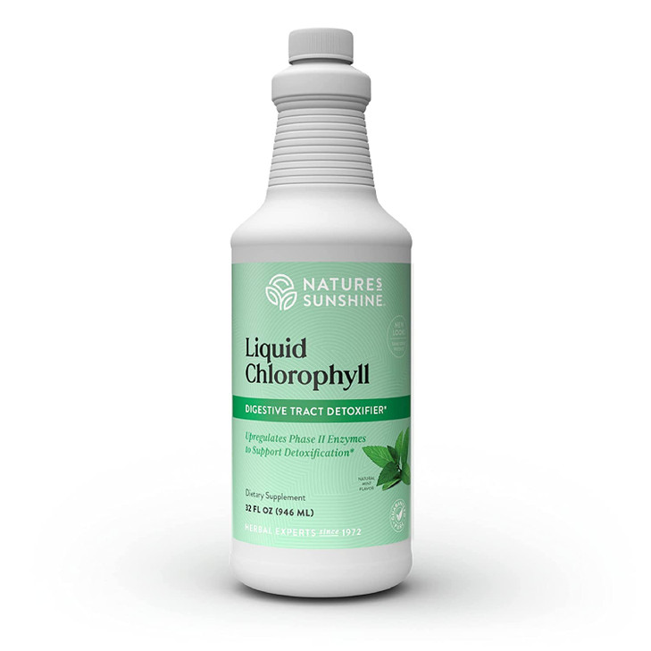 Nature's Sunshine Liquid Chlorophyll - Immunity Support, Detox & Cleanse, Chlorophyll Liquid Drops with Spearmint Oil, and Internal Deodorant (Origin