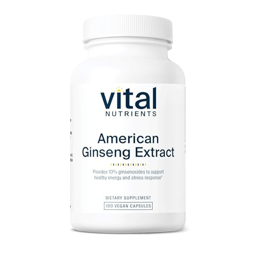 Vital Nutrients - American Ginseng - Energy Support - Mental and Physical Endurance - 100 Vegetarian Capsules per Bottle - 250 mg