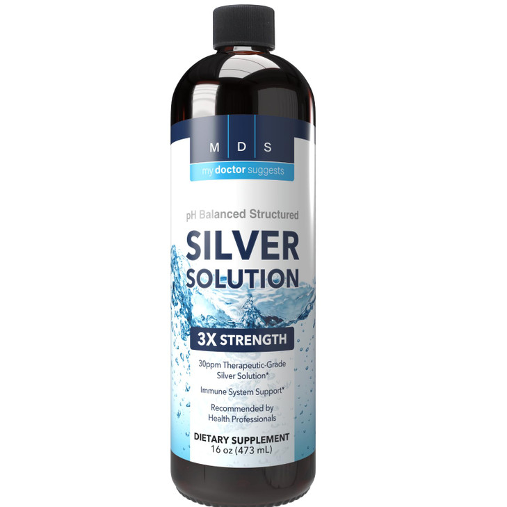 Alkaline Structured Silver Liquid Supplement 30ppm - Immune and Gut Health Support - Extra Strength Structured Colloidal Silver Mineral Supplements -