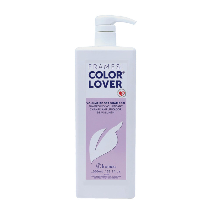 FRAMESI Color Lover Volume Boost Shampoo, 33.8 fl oz, Sulfate Free Shampoo with Quinoa and Aloe Vera, Color Treated Hair