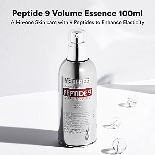 Medi-Peel Peptide 9 Volume All in one Essence 3.38 fl.oz. / 100ml, Anti Wrinkle, Collagen Formula, Brightening Effect, Instant Hydration, Skin Firmin