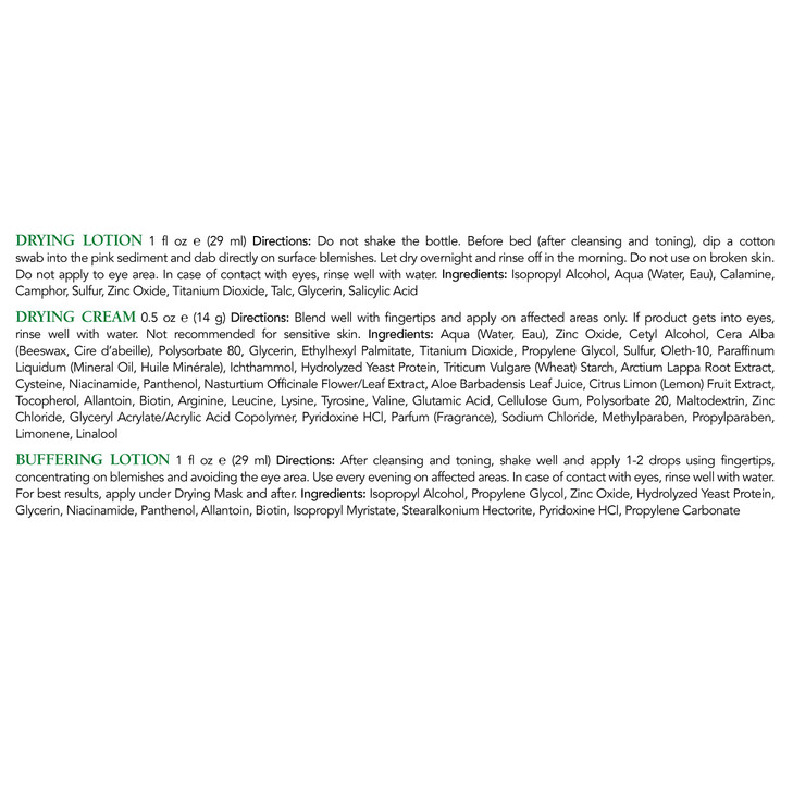 Mario Badescu Acne Repair Kit with Drying Lotion, Buffering Lotion & Drying Cream | Skin Care Set Ideal for Combination or Oily Face for Healthy, Cle