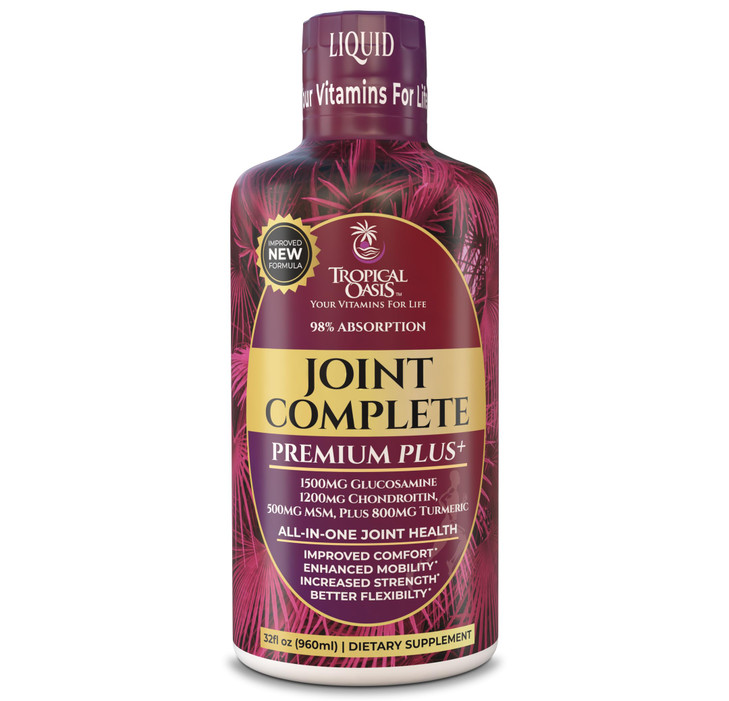Joint Complete Premium Plus - Liquid Joint Supplement w/Glucosamine, Chondroitin, MSM Plus 800mg Turmeric  98% Max Absorption  32oz, 32 serv