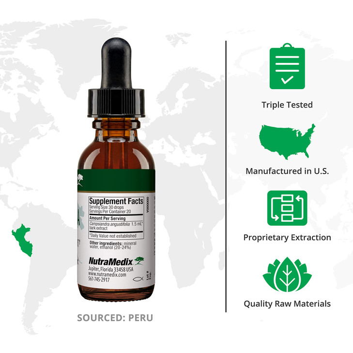 NutraMedix Cumanda Liquid Immune Support Supplement - Herbal Tincture to Promote Microbial, Digestive & Gut Health for Women & Men - Made with Huacap