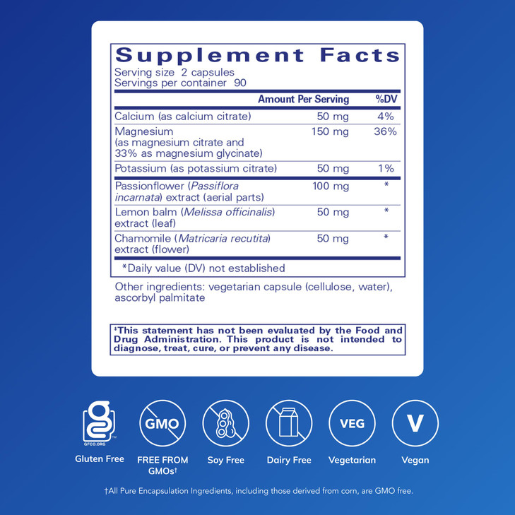 Pure Encapsulations Muscle Cramp/Tension Formula | Hypoallergenic Supplement to Reduce Occasional Muscle Cramps/Tension and Promote Relaxation | 180