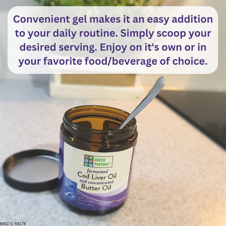 Green Pasture Butter Oil/Fermented Cod Liver Oil Blended Gel - 6.4 oz.- (Chocolate)