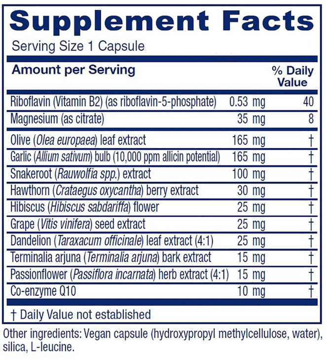 Vitanica Rauwolfia Extra, Cardiovascular Support Supplement, Vegan, 90 Capsules