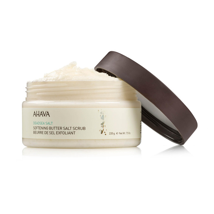 AHAVA Dead Sea Salt Softening Butter Salt Scrub - Rich, Buttery Body Scrub for Smooth, Radiant Skin, Energizes Sensation for Body & Mind, with exclus