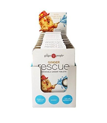Ginger Rescue® Chewable Tablets by The Ginger People®  Drug Free Digestive Health, 5.5 oz Chewable Tablets, Strong Ginger Flavor, 0.55 Oz, 10 Count