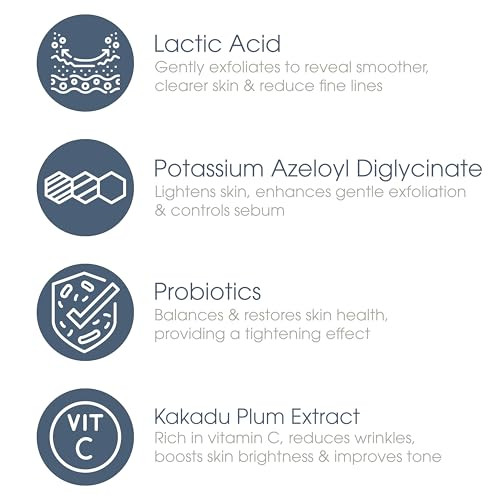 Glowbiotics Probiotic Instant Facial Resurfacing Pads: Exfoliates, Hydrates, Reduces Fine Lines & Pores | With Vitamin C & 5% Lactic Acid