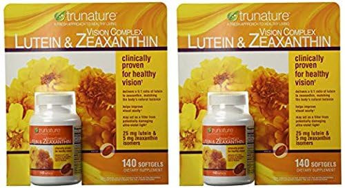 Trunature Vision Complex Lutein and Zeaxanthin Supplement, 140 Count (2 Packs)