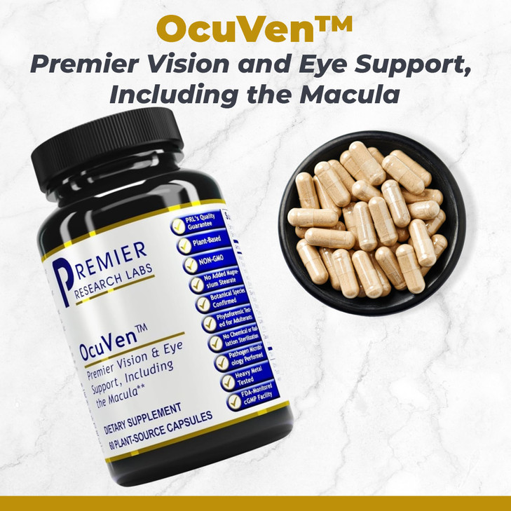 Premier Research Labs OcuVen - Lutein and Zeaxanthin Supplement, Eye Vitamins, Eye Health Supplements for Adults & Seniors, Vision Supplements, Macul
