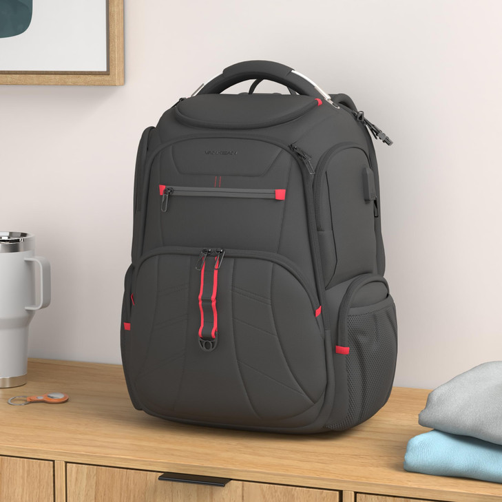 VANKEAN Travel Laptop Backpack 17.3 Inch TSA Friendly, Water-Repellent Anti Theft XL Computer Backpack with RFID Pockets College Backpacks with USB P