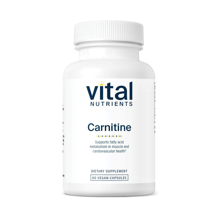 Vital Nutrients Carnitine 500mg - L-Carnitine Supplement for Heart Health Support - Vegan Energy Support Supplement - Gluten, Dairy, Soy Free - Non-G