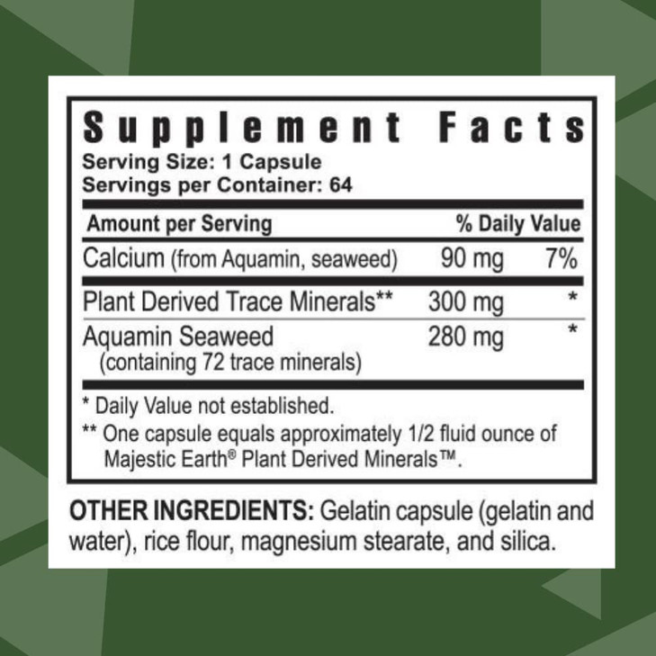 Youngevity Ultimate Mineral Caps - 70+ Essential Full Spectrum Trace Minerals - Nutrient-Dense, Derived from Humic & Aquamin Seaweed (64 Capsule)