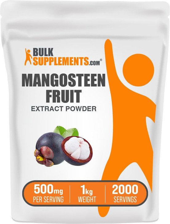BulkSupplements.com Mangosteen Extract Powder - Superfood Supplement, from Mangosteen Fruit - Gluten Free, 500mg per Serving, 1kg (2.2 lbs) (Pack of