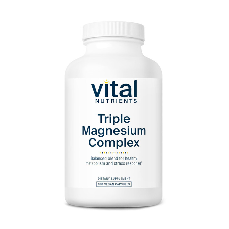 Vital Nutrients Triple Magnesium Complex Supplement - Vegan Magnesium Glycinate, Malate & Oxide 250mg - Easily Absorbed Magnesium Supplement for Stre