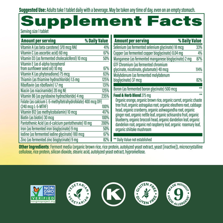 MegaFood Womens Multivitamin One Daily - Multivitamin for Women - Vitamin C, Vitamin D, Iron & B Vitamins - Bone, Energy Metabolism & Immune Support