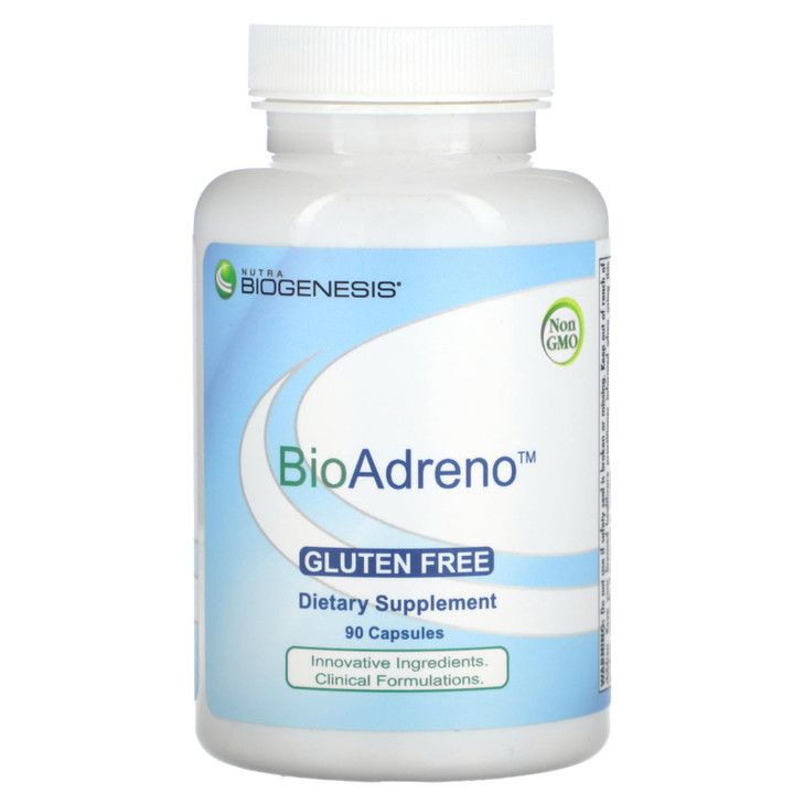 Nutra Biogenesis BioAdreno - Antioxidant Supplement with Bovine Adrenal Cortex, Supports Cellular Energy and Nervous System Health for Women and Men