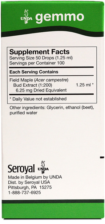 UNDA Gemmo Therapy Acer Campestre | Field Maple Bud Extract | 4.2 fl. oz.