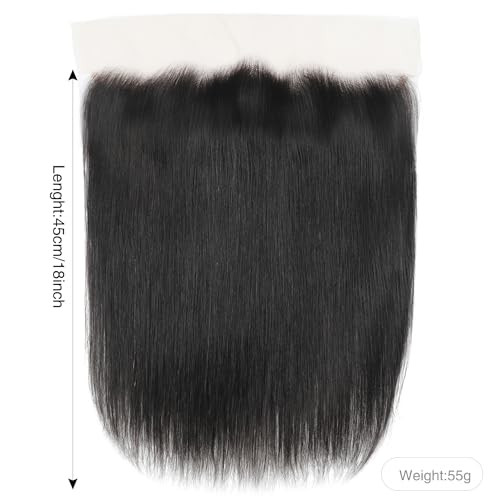 crownew 13x4 Lace Frontal Closure Ear To 100% Brazilian Virgin Hair 150 Density lace Closure Brazilian Silky Straight Frontal Human Hair Extension Pr