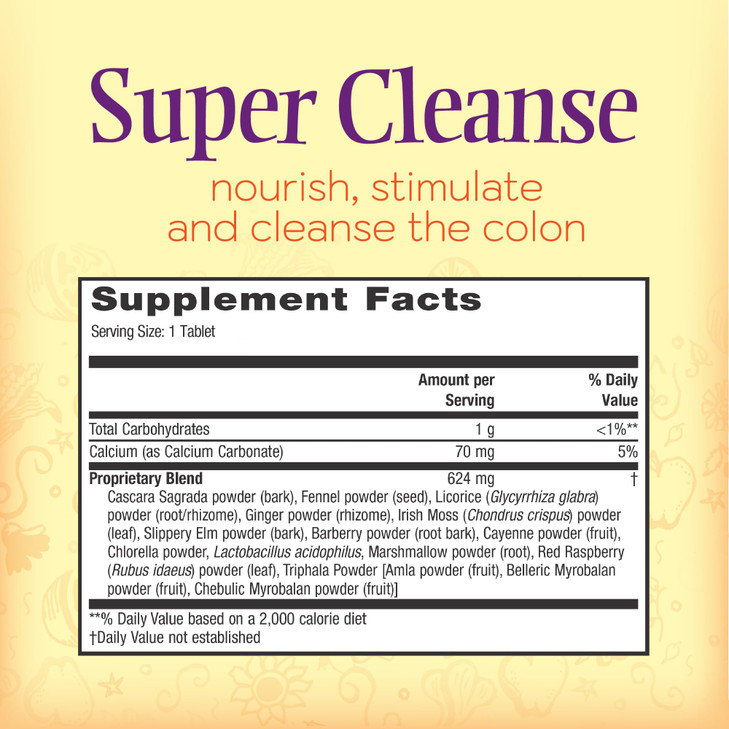 Nature's Secret Super Cleanse Extra Strength Toxin Detox & Gentle Elimination Body Cleanse, Digestive & Colon Health Support - Stimulating Blend of 1