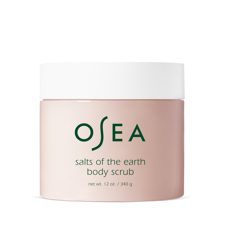 OSEA Salts of the Earth Body Scrub 12 oz - Pink Himalayan Salt Scrub - Gentle Body Exfoliation Skincare - Ideal Spa Gift for Pampering - Clean Beauty
