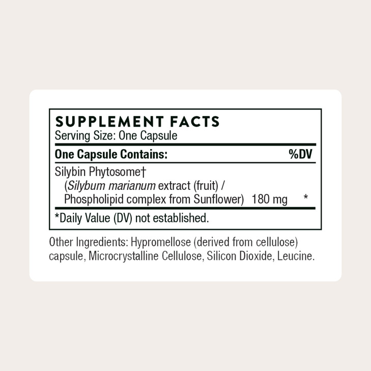 THORNE - Milk Thistle Phytosome (Formerly Siliphos) - Botanical Extract Complex for Antioxidant and Liver Support* - Third-Party Certified - Gluten,