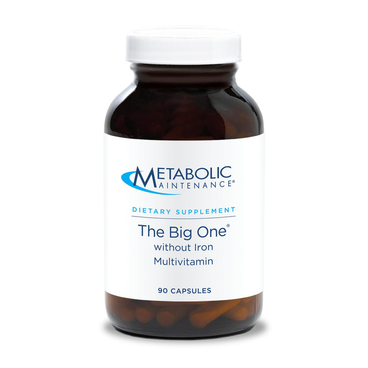 Metabolic Maintenance The Big One - Once Daily Iron-Free Multivitamin Mineral Supplement - Folate, B Vitamins, Biotin, Antioxidants + Vitamin K, Immu