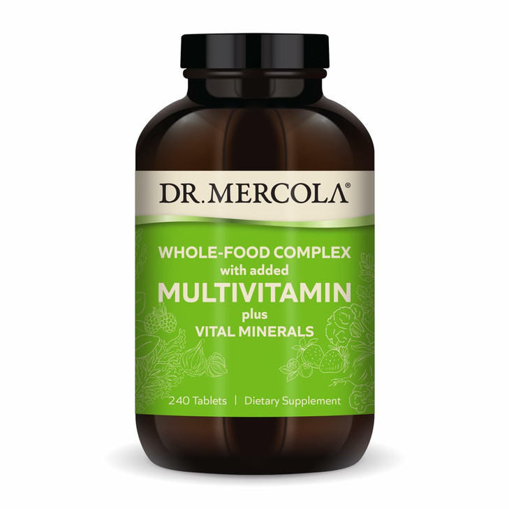 Dr. Mercola Premium Products Whole Food Multivitamin Plus Vital Minerals Tablets, 240 Count