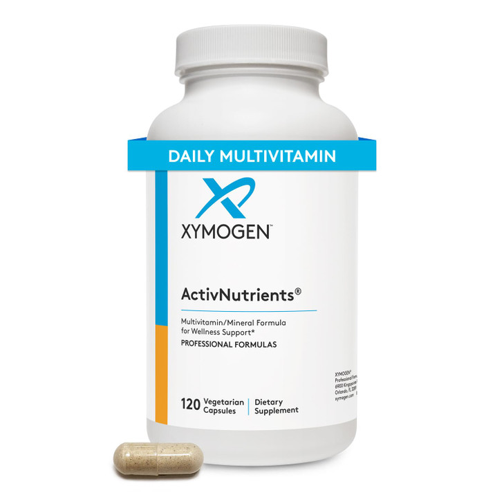 XYMOGEN ActivNutrients with Iron and Copper - Multivitamin Multimineral for Wellness, Immune, Energy and Mood Support - Chelated Minerals + Active B