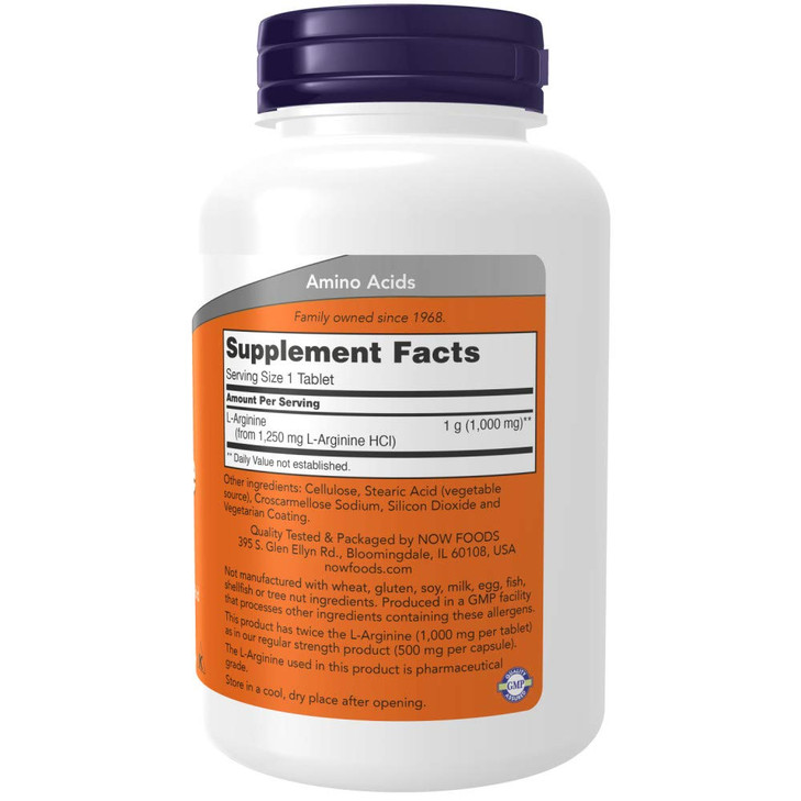 Now Foods L-Arginine 1000mg, 120 Tablets (Pack of 3)