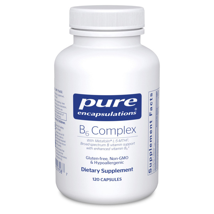 Pure Encapsulations B6 Complex - Supports Nervous System & Brain Health* - Includes B Vitamins - Contains Enriched Vitamin B6 - Non-GMO & Gluten Free