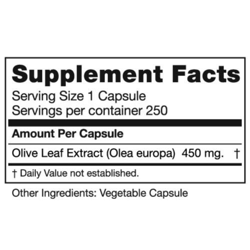 Seagate Products Olive Leaf Extract 450 mg 250 Capsules