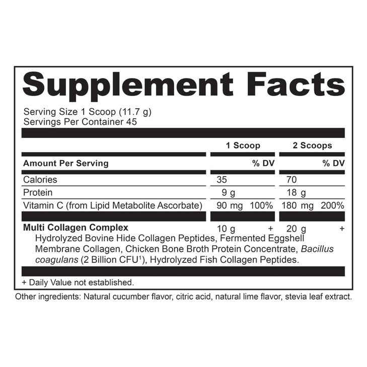 Ancient Nutrition Collagen Powder Protein, Multi Collagen Protein, Cucumber Lime, Hydrolyzed Collagen Peptides Supports Skin and Nails, Joint Supplem