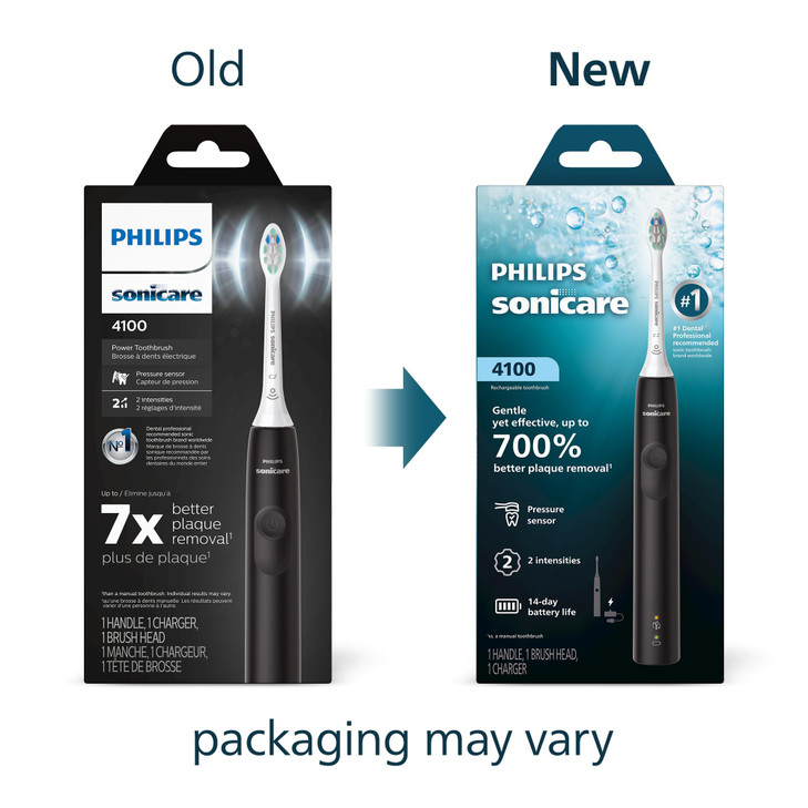 Philips Sonicare 4100 Series Electric Toothbrush - Sonic Toothbrush with Advanced Sonic Technology, Pressure Sensor, Two Intensity Settings, Smartime