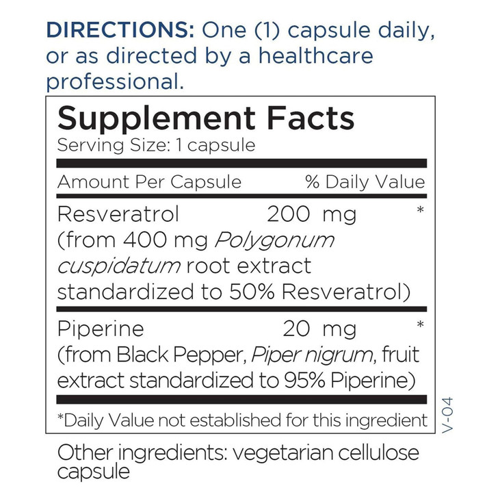 Metabolic Maintenance Resveratrol with Piperine - Trans Resveratrol Supplement Capsules for Antioxidant + Cardiovascular Support, No Fillers, 200mg T