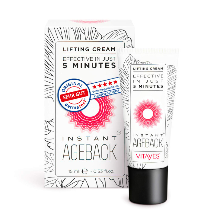 VITAYES Instant Ageback Lifting Cream, Dark Circle Bags Under Eye Remover, Anti Wrinkle and Fine Lines Face Lift Cream 0.52 Oz