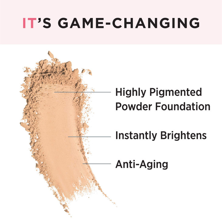 IT Cosmetics Celebration Foundation Illumination, Medium Tan (W) - Full-Coverage, Anti-Aging Powder Foundation - Blurs Pores, Wrinkles & Imperfection