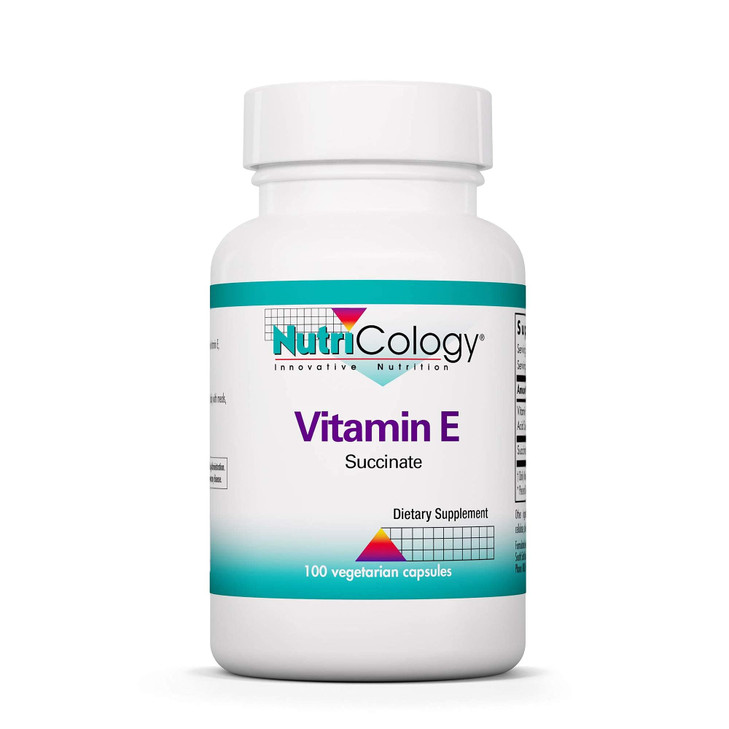 Nutricology Vitamin E Succinate Supplement - for Men & Women, 400 IU D-Alpha-Tocopheryl, Antioxidant, Vegetarian Capsules - 100 Count