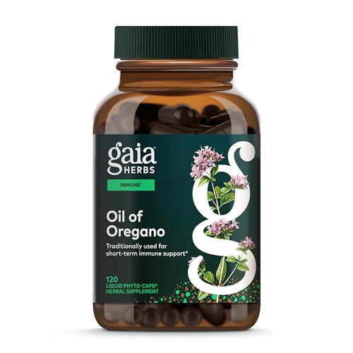 Gaia Herbs Oil of Oregano - Immune & Antioxidant Support Supplement - with Oregano Oil, Carvacrol & Thymol* - 120 Vegan Liquid Phyto-Caps (120 Servin