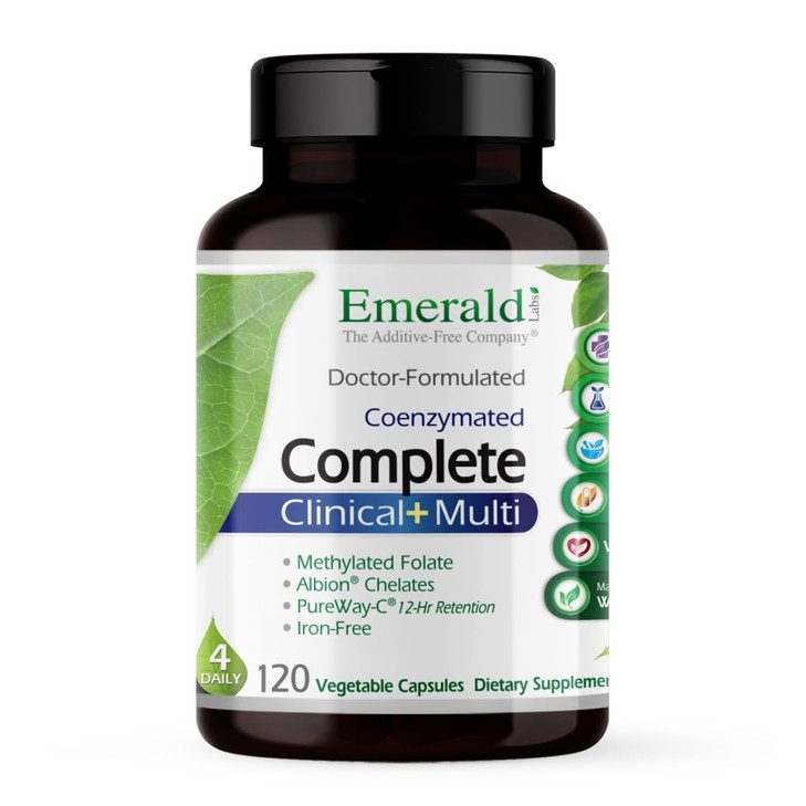 EMERALD LABS Complete Clinical Multi - Multivitamin with Methylated Folate, Vitamin D3, Digestive Enzymes & More for Gut Health, Immune Support & Mor