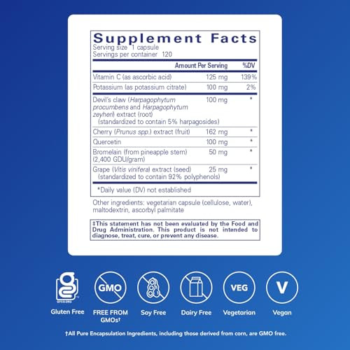 Pure Encapsulations - Uric Acid Formula - Hypoallergenic Supplement with Vitamins and Herbal Extracts to Support Healthy Uric Acid Metabolism - 120 C