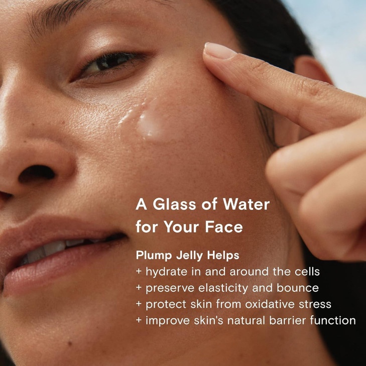Moon Juice Plump Jelly Hyaluronic Acid Serum for Face - Hydrating Serum with Peptides & Mushrooms, Anti Aging Skincare for Dehydrated Skin, Barrier S