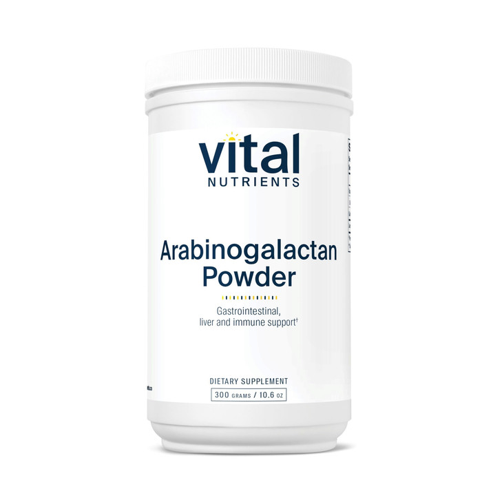 Vital Nutrients Arabinogalactan Powder - Vegan Prebiotic Fiber Supplement for GI Health, Liver, and Immune Support* - Gluten, Dairy, Soy Free - Non-G