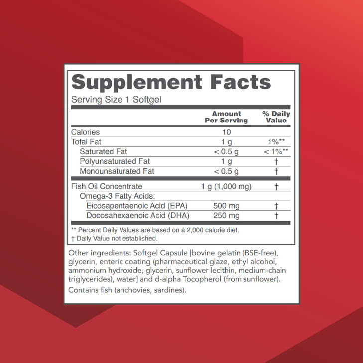 Protocol Ultra Omega-3-500mg EPA & 250mg DHA - Fish Oil for Brain Support, Heart & Nervous System Health* - EPA DHA Omega Supplement - Non-GMO & Hala